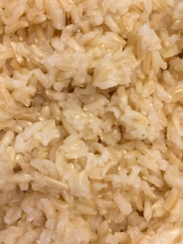 brown rice close up