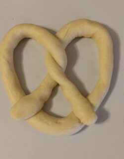 formed pretzel dough