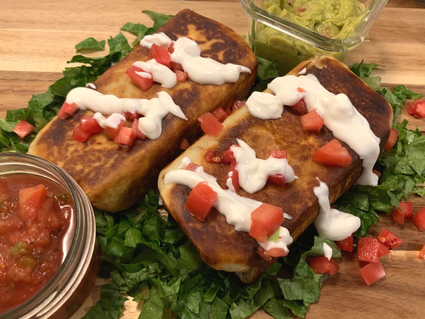 Beef and Bean Chimichangas - Garden to Griddle